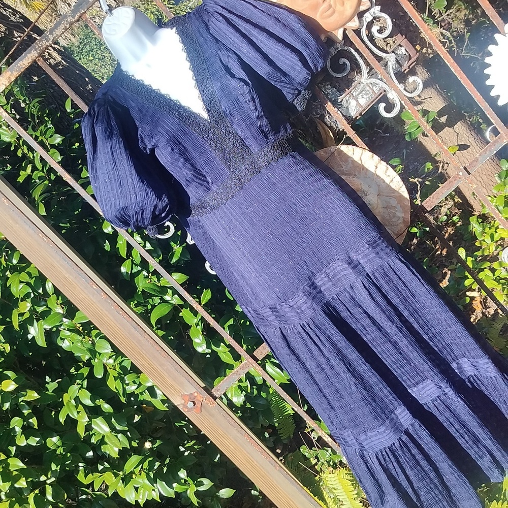 Badgley Mischka Princesa Royal Blue Formal Dress Size 2
